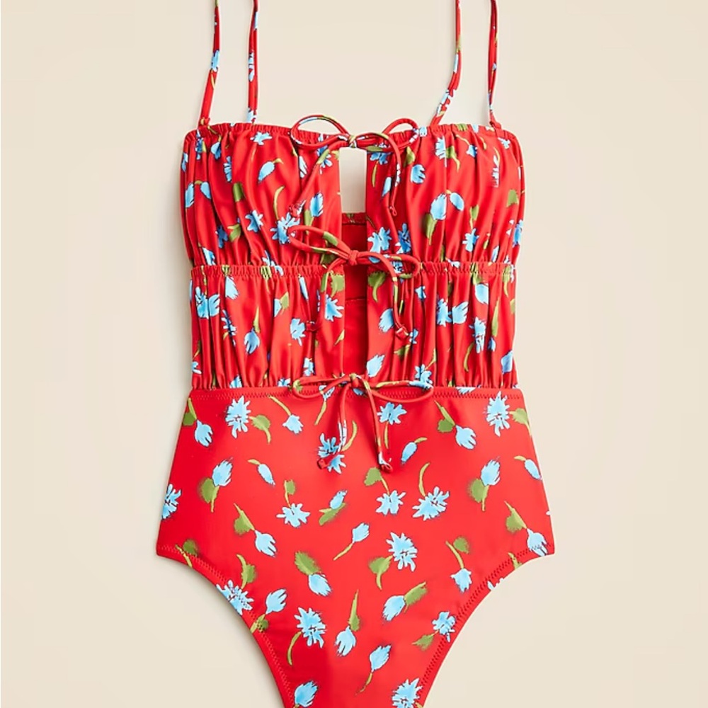 Red Floral Maxi Dress & Swimsuit - Picture 5 of 8
